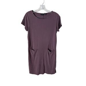 Tahari Women’s Short Purple Pocket Dress Size Small